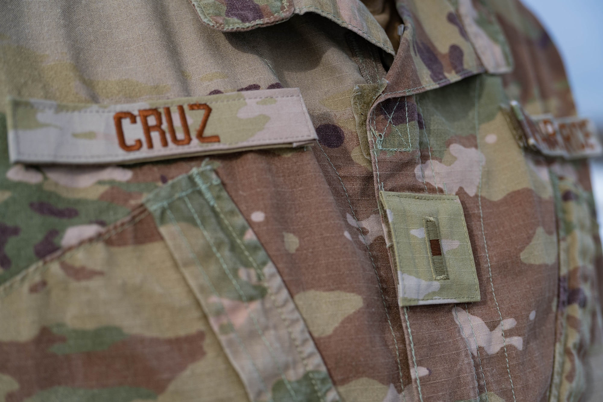 Warrant Officer Johnny Cruz shows his rank.