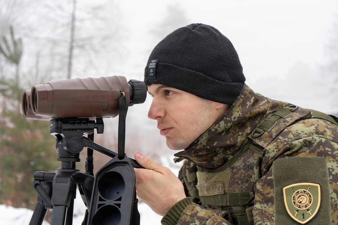 U.S. Army Soldiers assigned to the 173rd Airborne Brigade, alongside members of the Kosovo Security Force, work together to prepare target location information during command post exercise Dynamic Front at Grafenwoehr Training Area, Germany, Feb. 7, 2026.