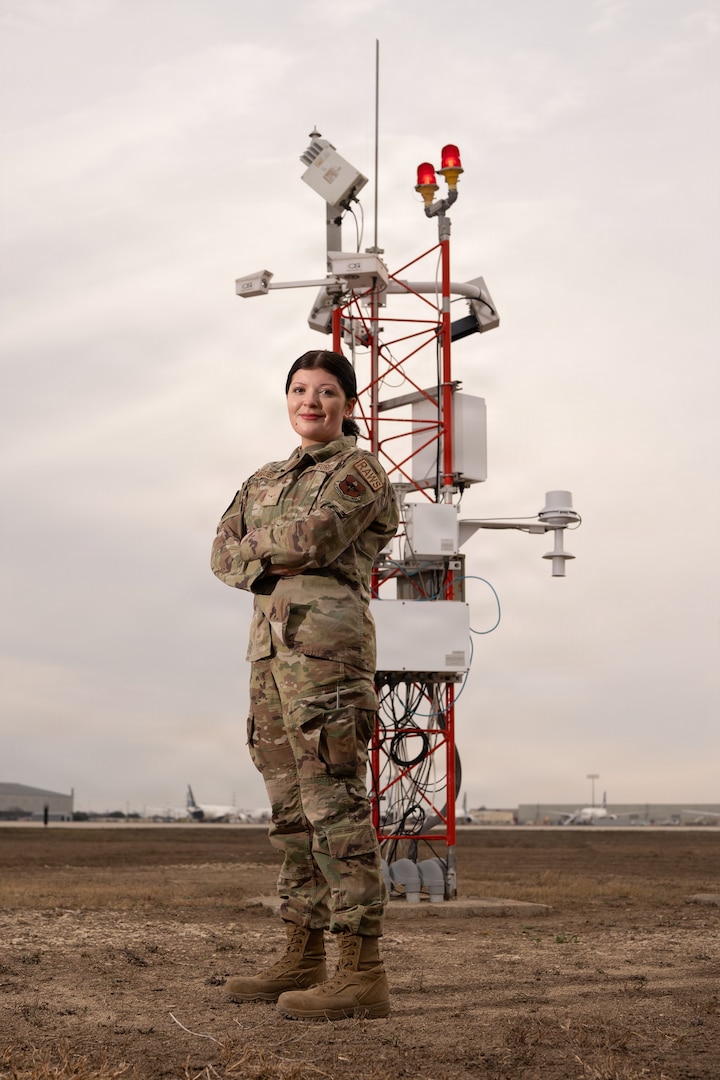 Airmen Maintain Fixed Base Weather Observation System