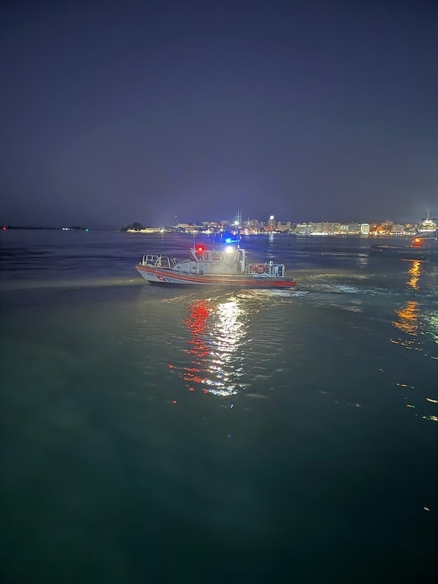 A Coast Guard Station San Juan crew working with Homeland Security Task Force - San Juan Region partner agencies apprehended a stowaway smuggler and seized 10 bales of cocaine in San Juan Harbor, Puerto Rico, Jan. 28, 2026. The seized contraband weighed a combined total of 358kgs/789.25 pounds and is estimated to have a wholesale value of more than $5 million. The apprehended smuggler is facing federal prosecution by the U.S. Attorney’s Office for the District of Puerto Rico. (U.S. Coast Guard photo)
