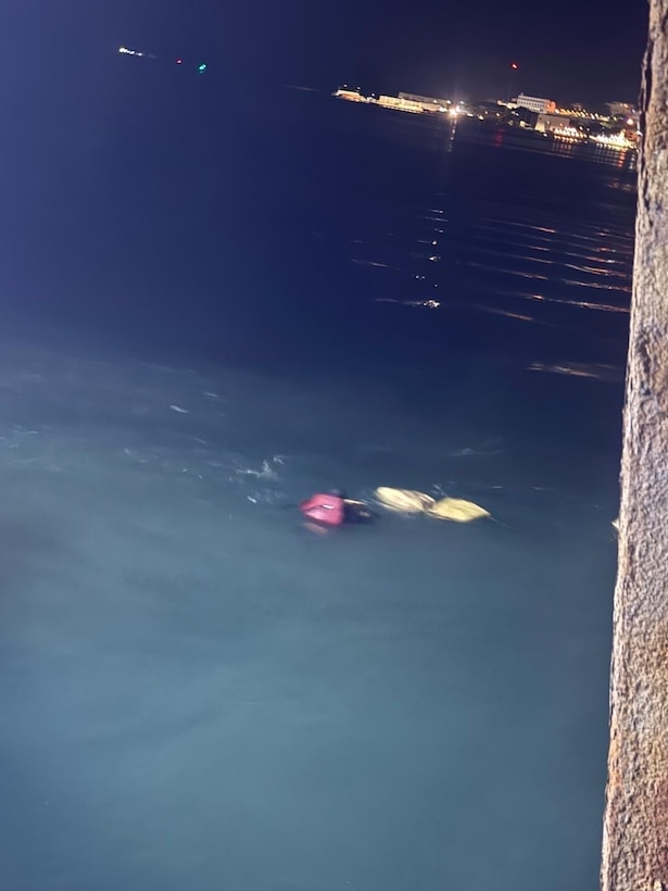 A Coast Guard Station San Juan crew working with Homeland Security Task Force - San Juan Region partner agencies apprehended a stowaway smuggler and seized 10 bales of cocaine in San Juan Harbor, Puerto Rico, Jan. 28, 2026. The seized contraband weighed a combined total of 358kgs/789.25 pounds and is estimated to have a wholesale value of more than $5 million. The apprehended smuggler is facing federal prosecution by the U.S. Attorney’s Office for the District of Puerto Rico. (U.S. Coast Guard photo)