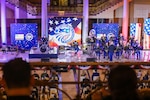 The 39th Army Band's jazz ensemble performs a concert in celebration of the 250th anniversary of American independence at the National Palace in San Salvador, El Salvador, on Jan. 31, 2026.