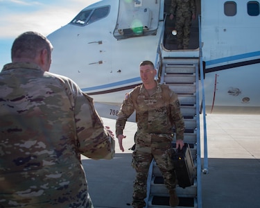 Illinois Army National Guard Staff Sgt. Bryant Lively is welcomed home after returning from deployment.