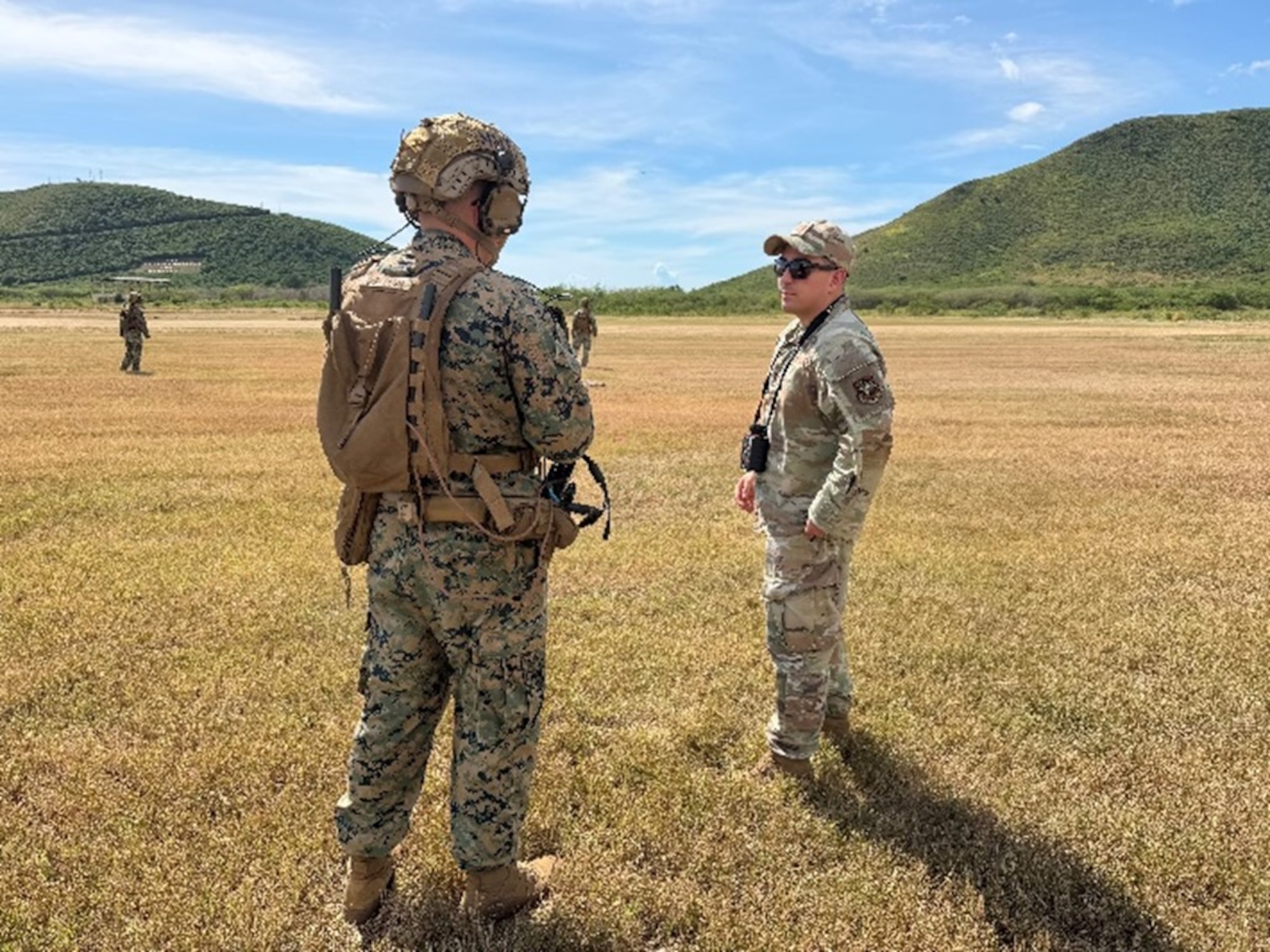 Man stand in a field.