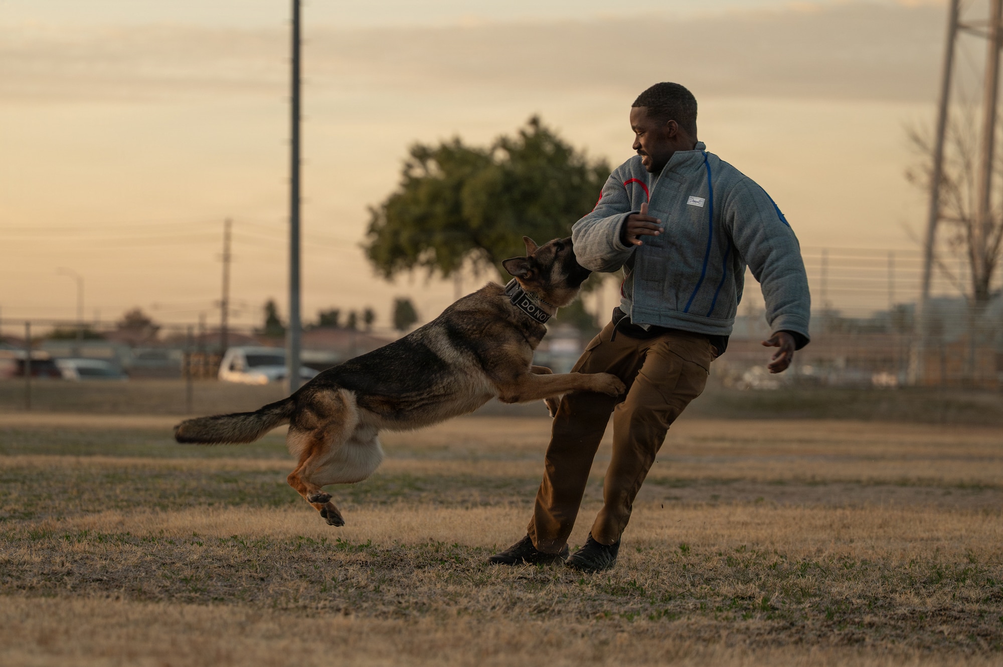 a MWD trains with trainer