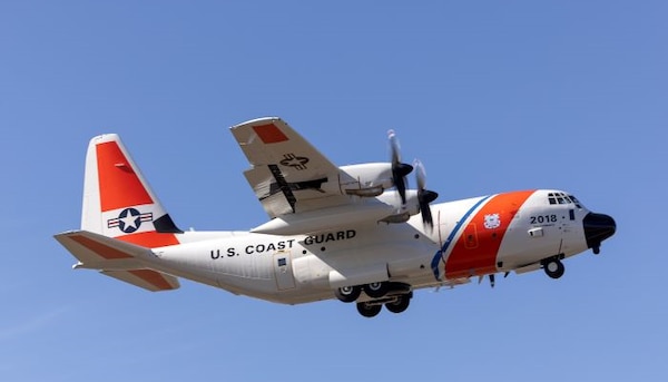 CGNR 2018 – the 18th missionized HC-130J long range surveillance aircraft in the Coast Guard fleet – during flight testing at L3Harris Integrated Mission Systems in Waco, Texas.