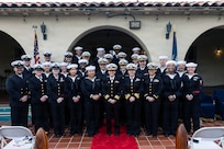 Sailors assigned to Fleet Public Affairs Center San Diego pose for a group photo at the conclusion of their establishment of command ceremony, Jan. 21, 2026. Fleet Public Affairs Center San Diego provides operational public affairs support to current and emerging public affairs and visual information engagements.  (U.S. Navy Photo by Mass Communication Specialist 1st Class Charles J. Scudella III)