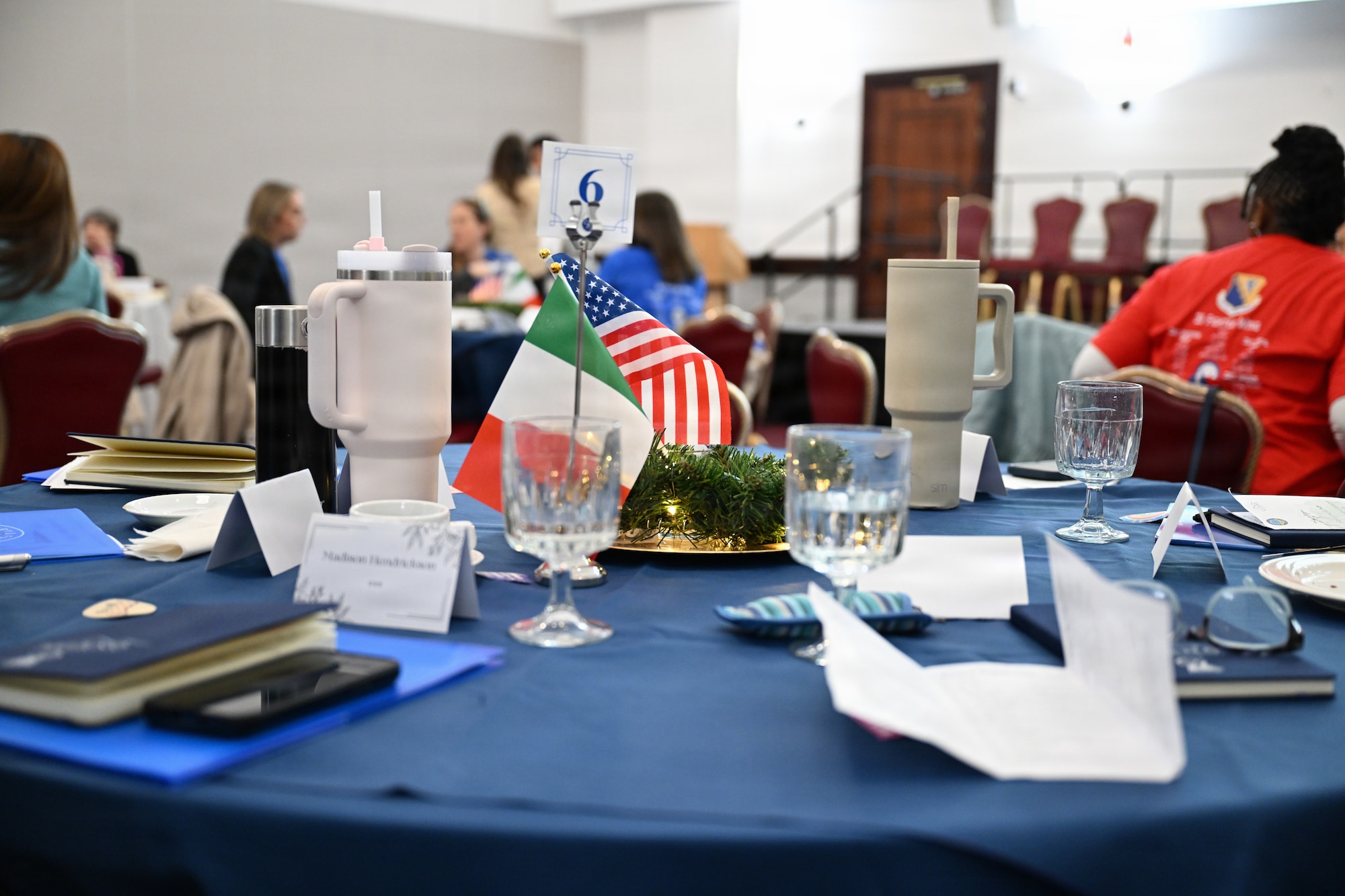 Audience prepare for a panel discussion