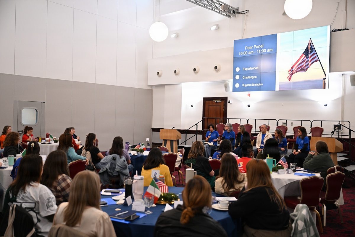 Audience listening to a panel discussion