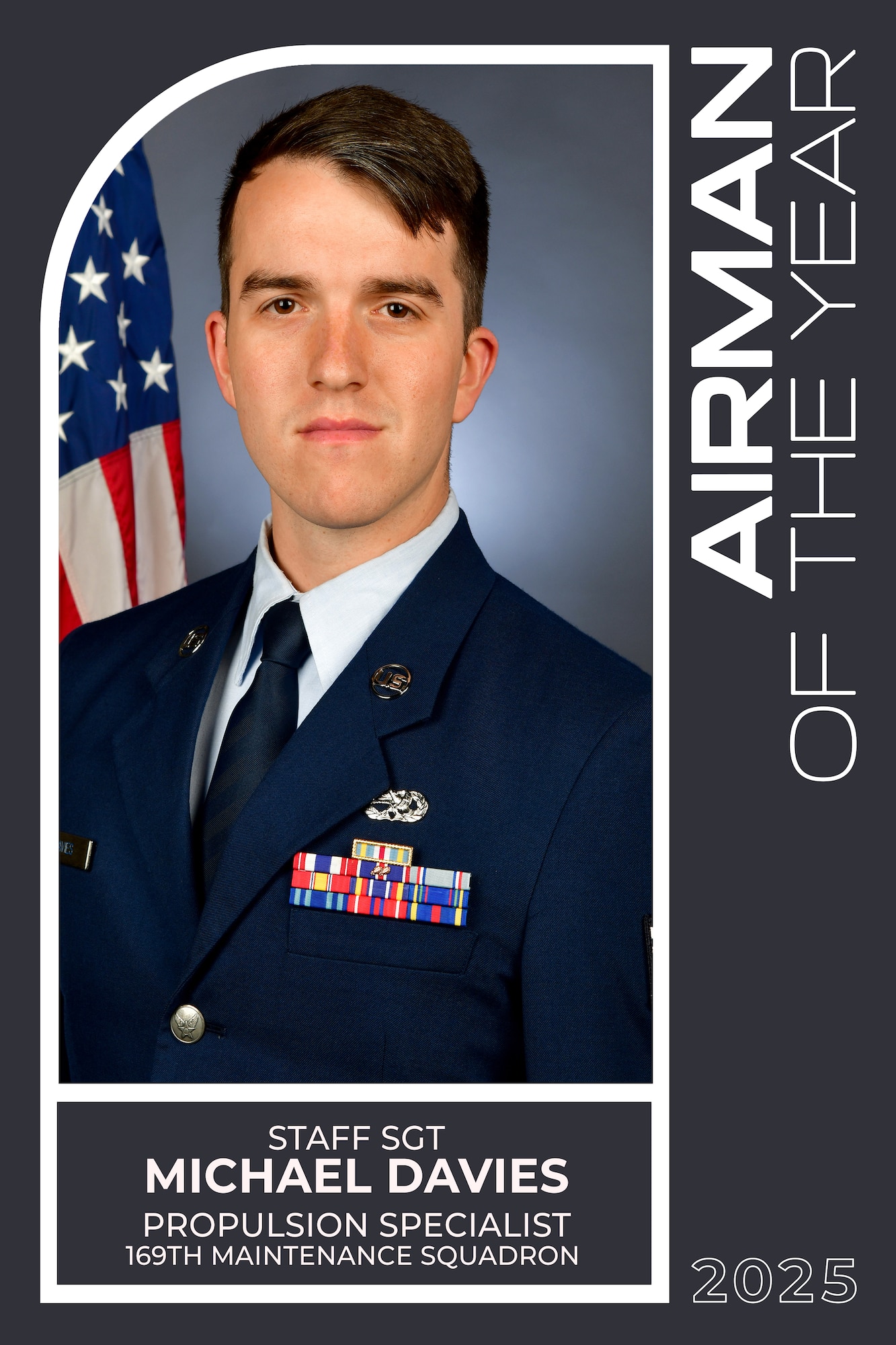 A graphic depicting an annual award winner from the South Carolina Air National Guard