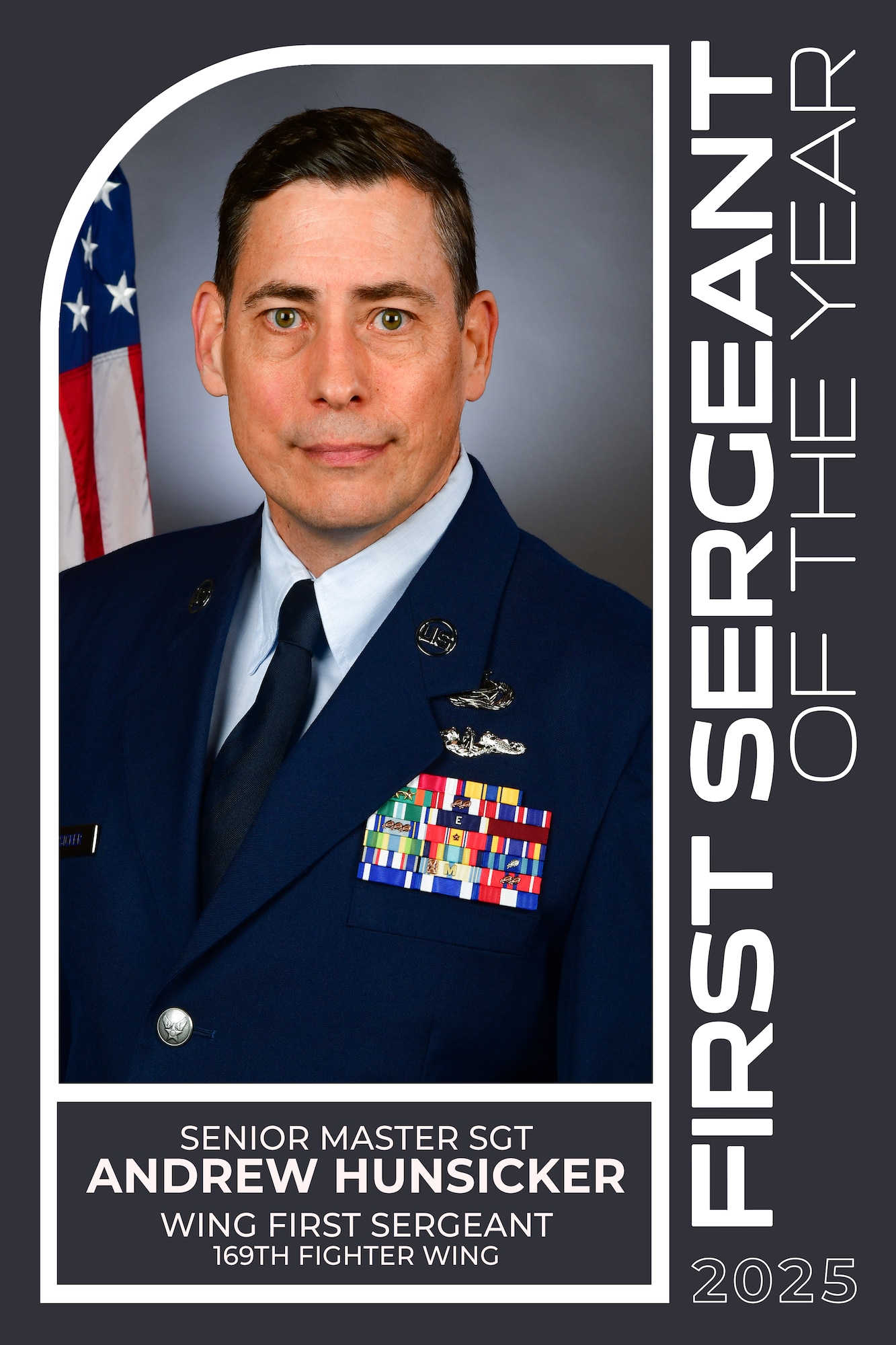 A graphic depicting an annual award winner from the South Carolina Air National Guard