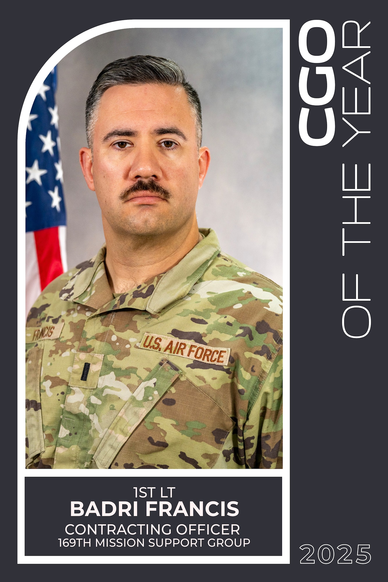 A graphic depicting an annual award winner from the South Carolina Air National Guard