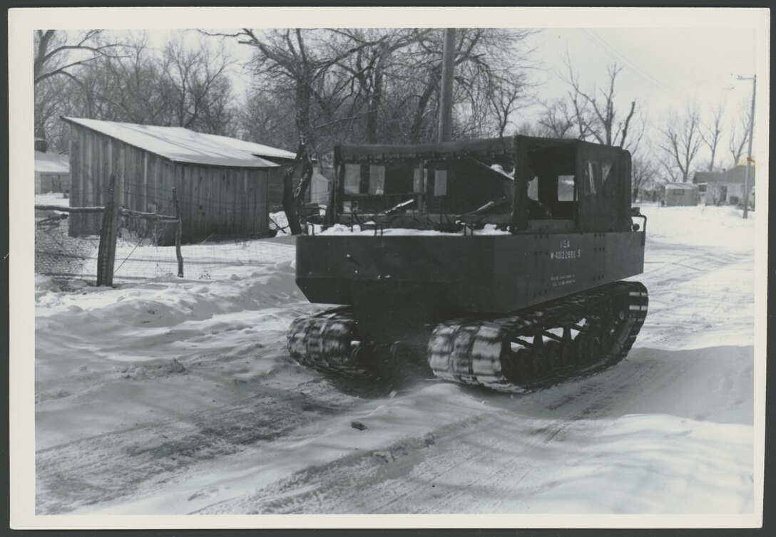 Photo of disaster relief operations during the Blizzard of 1949