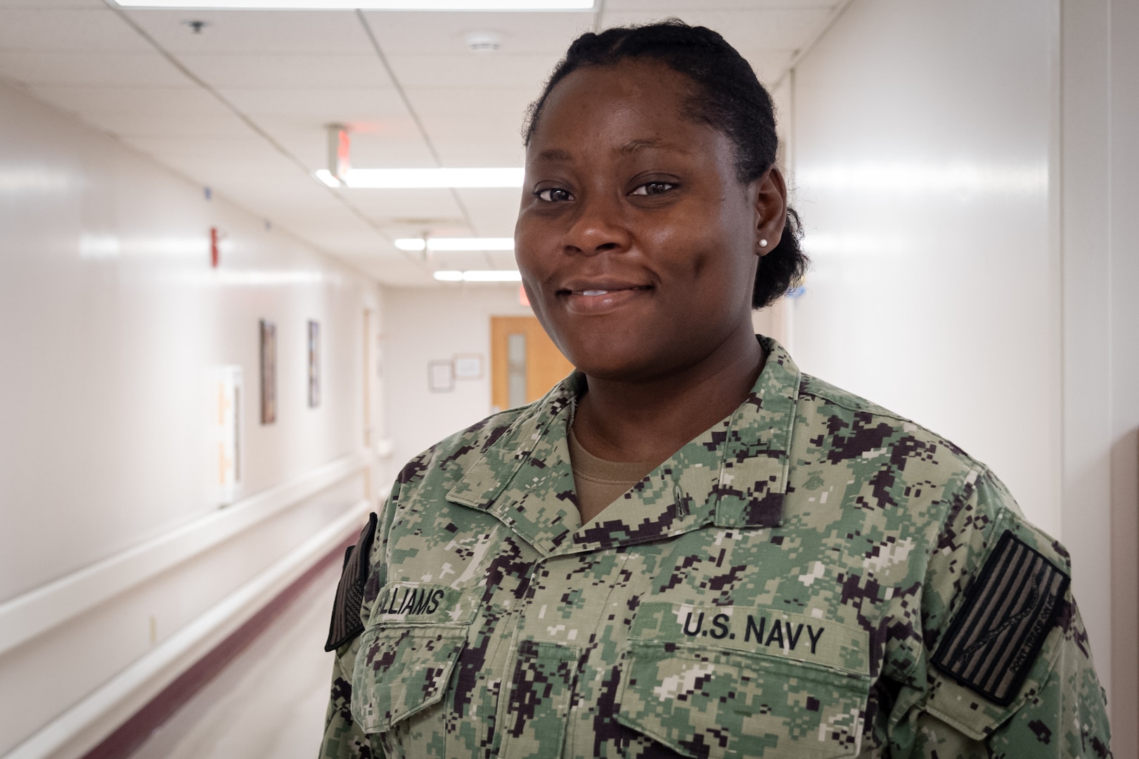 Hospitalman Emily Williams serves aboard Naval Health Clinic Cherry Point in the Radiology Department.  Williams, a native of Jacksonville, North Carolina, felt the Navy’s call for her to serve and become a part of something greater than herself.