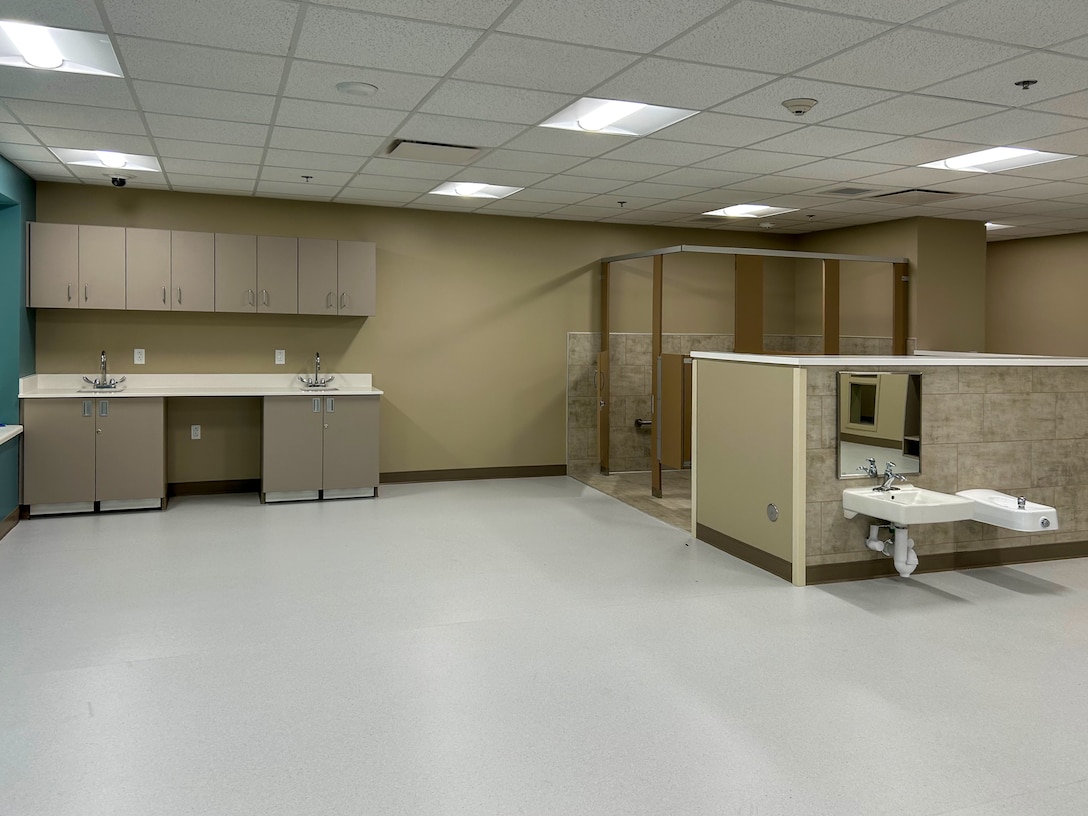 The modernized interior of the newly renovated Child Development Center features upgraded LED lighting, fixtures and high-efficiency HVAC system at building 3071 at Fort Campbell, Kentucky, Jan. 10, 2026.

The $13.6 million renovation project brings the facility into alignment with the current CDC design guide to ensure a high-quality developmental environment for the children of service members.