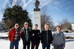 The Very Large Array Low-band Ionosphere and Transient Experiment (VLITE) team, Namir Kassim, left, Emil Polisensky, Simona Giacintucci, Joe Helmboldt and Tracy Clarke, pose for a group photo at the U.S. Naval Research Laboratory in Washington, Feb. 10, 2026. VLITE is marking its 11th year of operation, recording the low-frequency radio sky across an entire solar cycle and providing Naval Research Laboratory scientists with long-term ionospheric data. (U.S. Navy photo by Sarah Peterson)