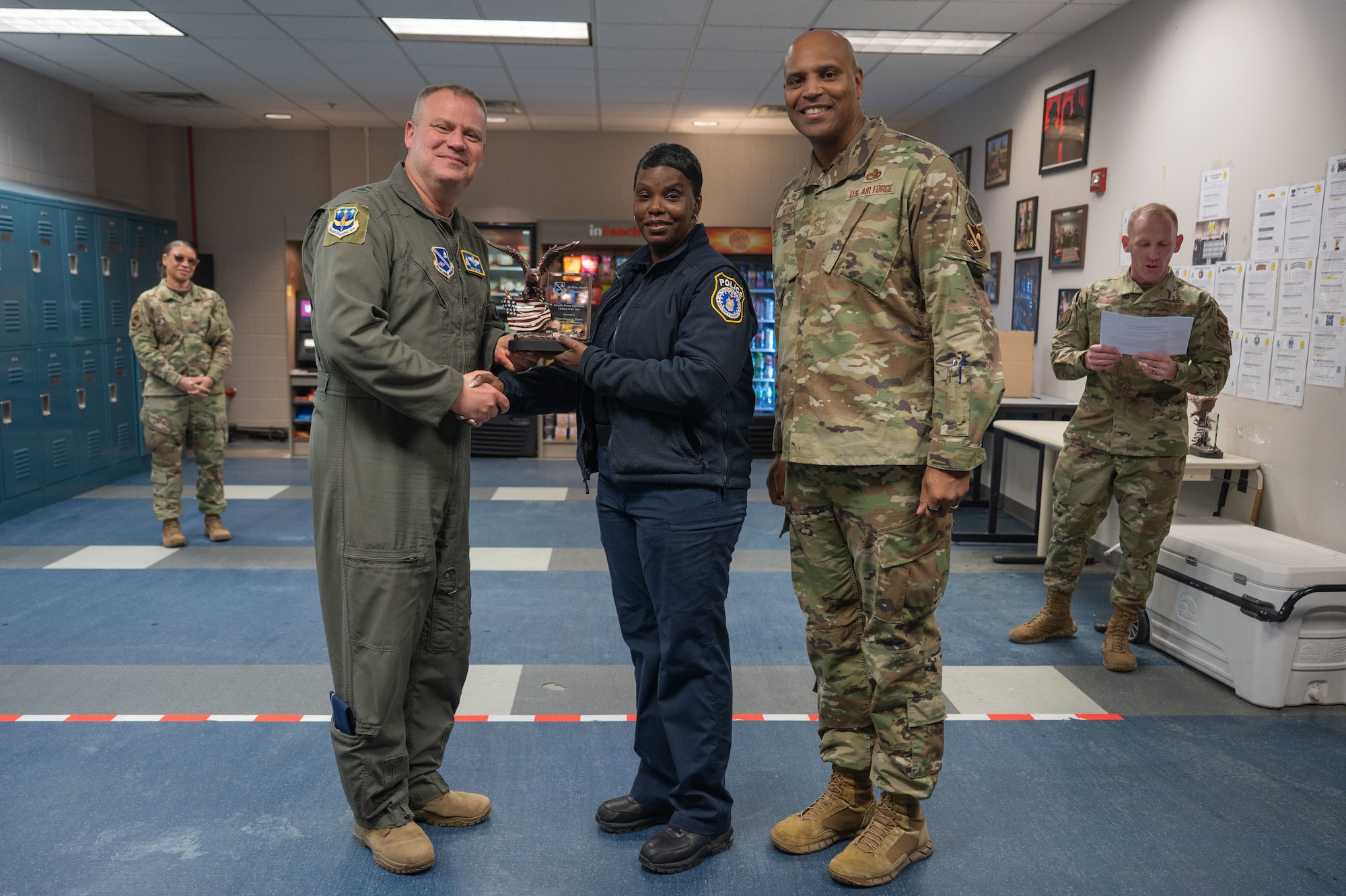 security forces personnel receive awards