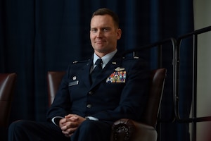 Ceremony honoring LTC Emerson, the first Air Guard pilot to receive the Shine Award.