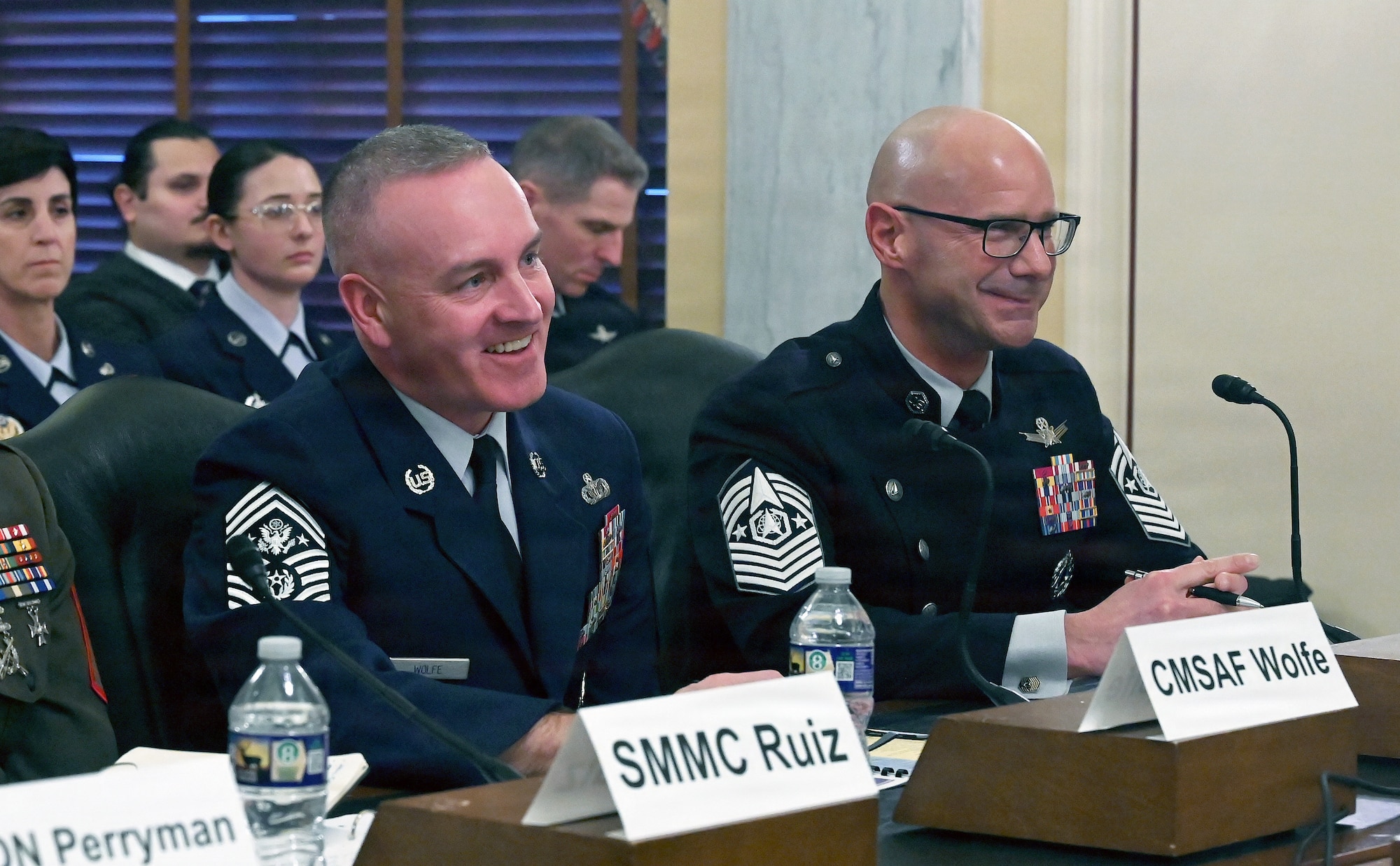 CMSAF Wolfe and CMSSF Bentivegna testify at the Pentagon