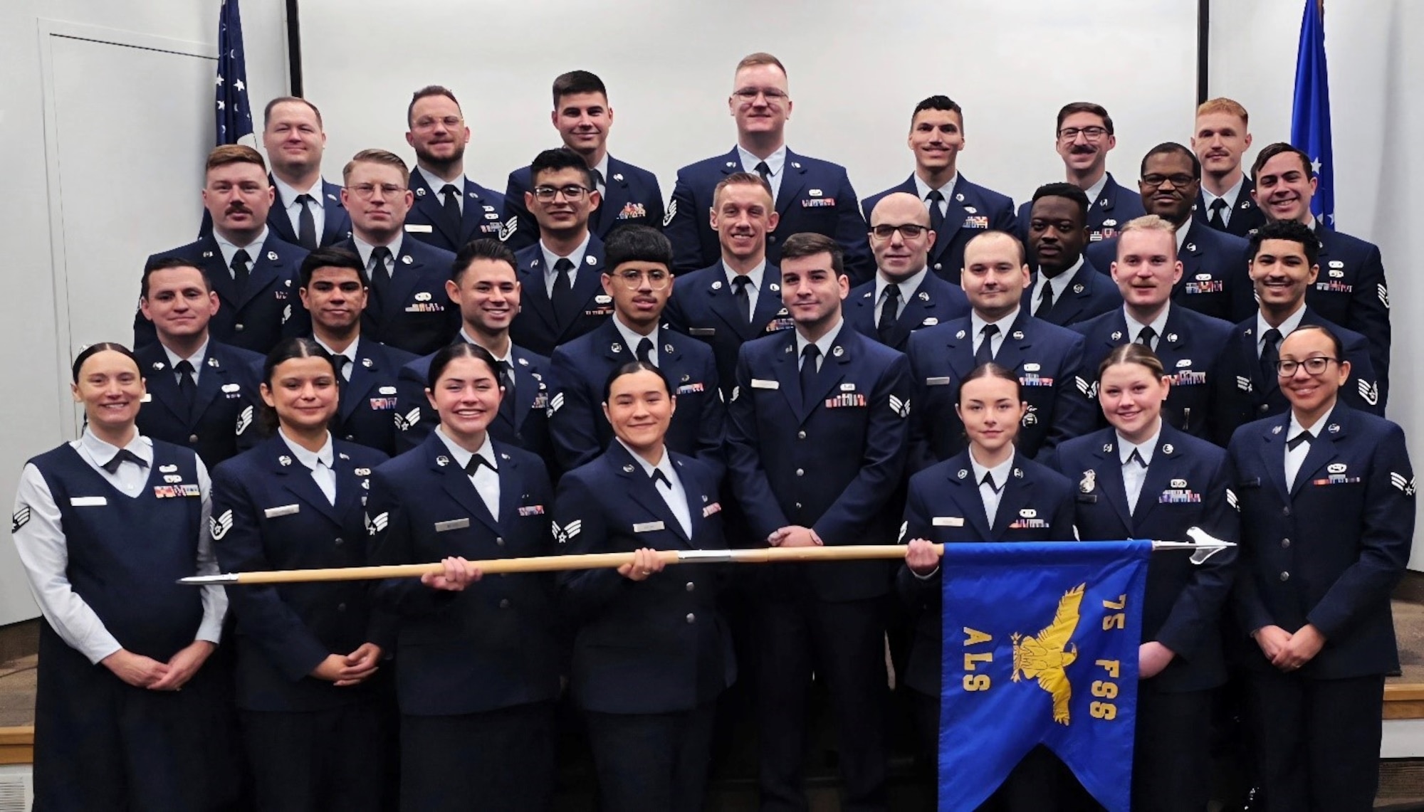 Airmen enrolled in Airman Leadership School Class 26-Bravo were honored during a graduation ceremony Feb. 12 at The Landing.