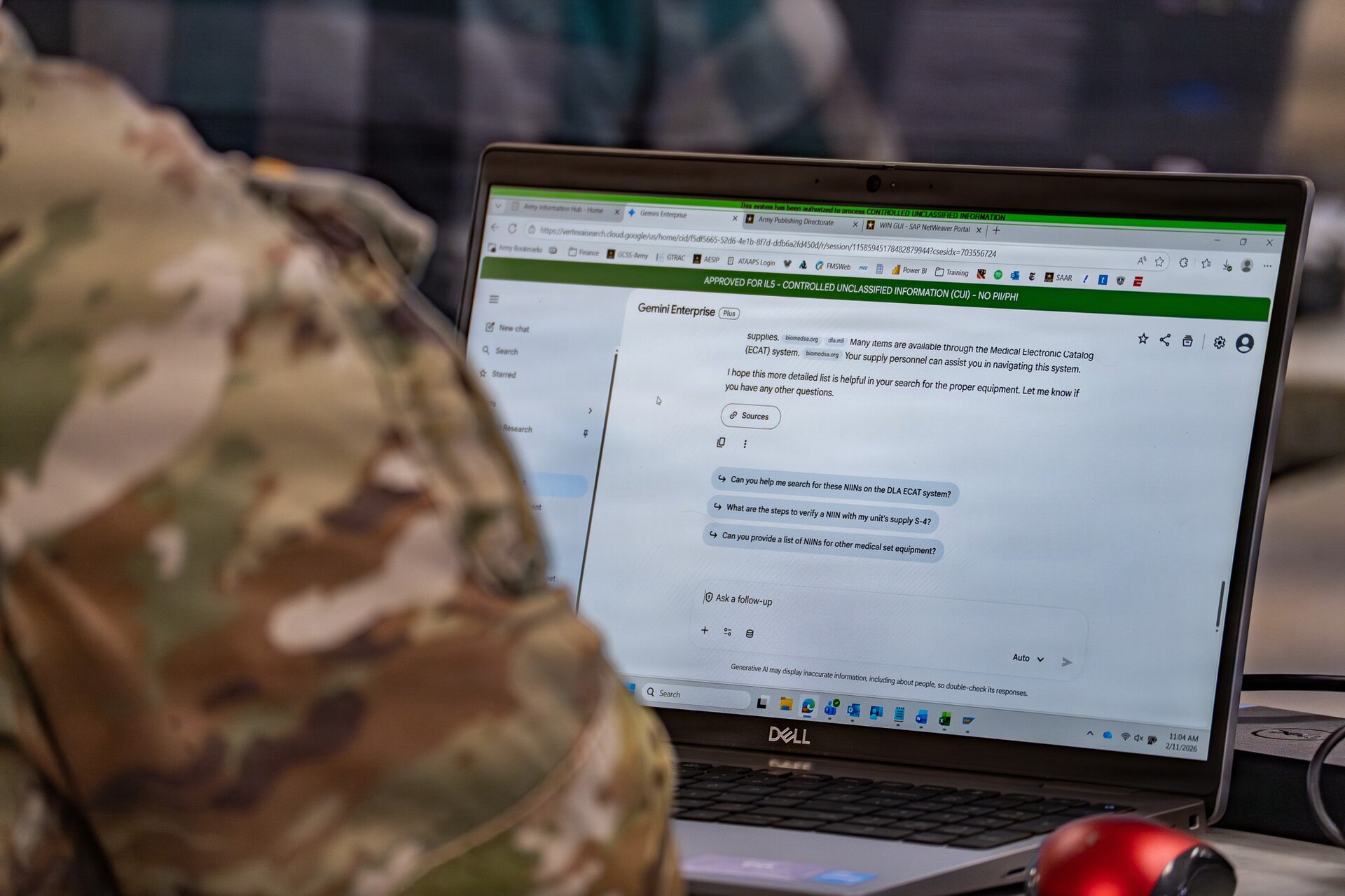 Pennsylvania National Guard Soldiers participate in an Artificial Intelligence 201 class at Fort Indiantown Gap, Pennsylvania, Feb. 11-12, 2026. The course, taught by U.S. Army War College faculty, focused on responsible AI use and practicing critical thinking skills for effective AI prompting. (U.S. Army National Guard photo by Sgt. Kayden Bedwell)