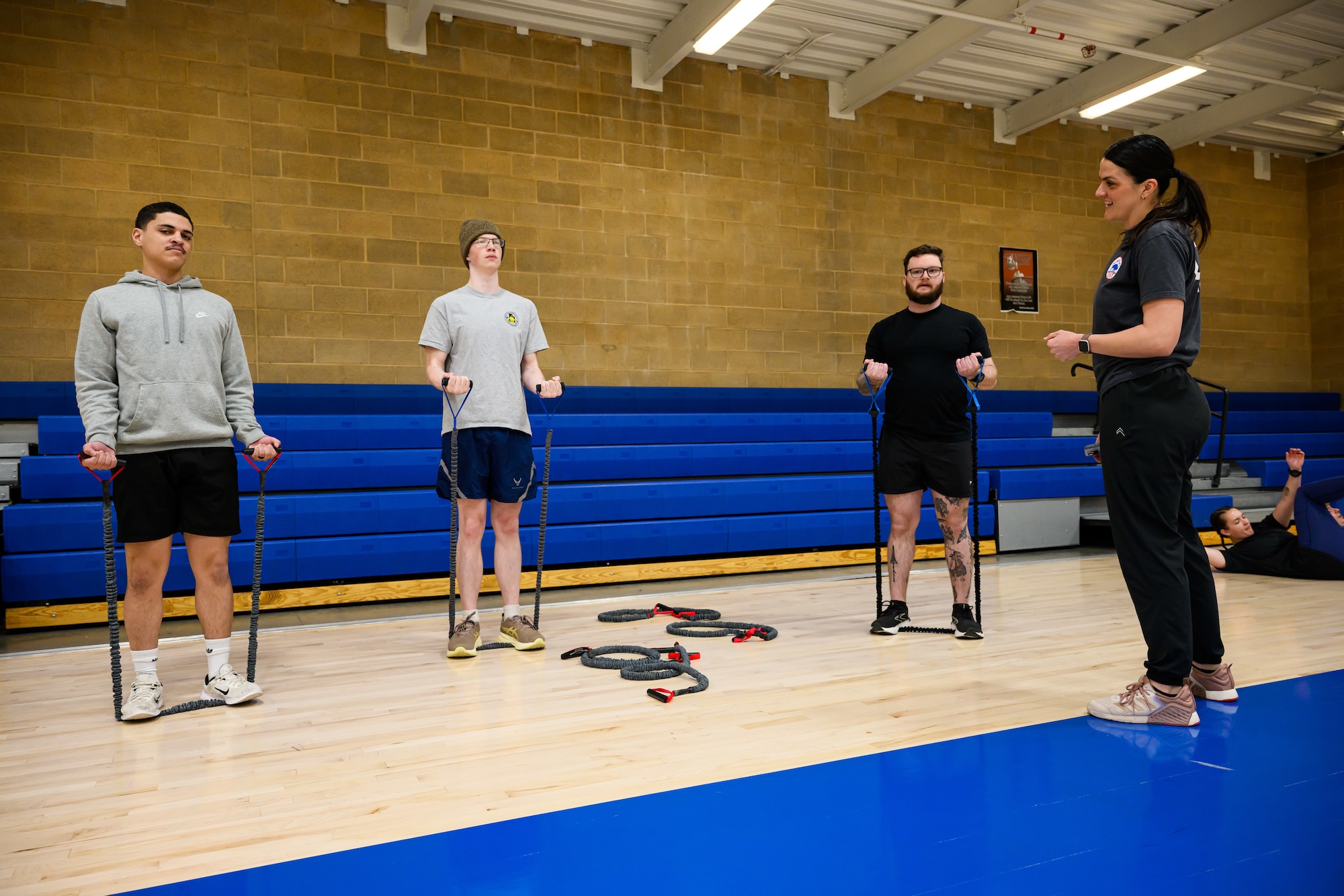 The Operational Support Team is a small, mobile group of medical and human-performance professionals who work with units to improve physical readiness, strengthen workplace health and safety practices, and build trusted relationships that make preventive care more accessible.  (U.S. Air Force photo by R. Nial Bradshaw)