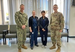 Strengthening partnerships for better health, (from left) U.S. Navy Cmdr. Brian Taylor , U.S. Naval Hospital Yokosuka (USNH Yokosuka) pediatrician and acting director for medical services; U.S. Navy Cmdr. Konstance Mackie, USNH Yokosuka pediatric nurse; U.S. Navy Lt. Laila Kong, USHN Yokosuka pediatric nurse; and U.S. Army Col. (Dr.) Charlie T. Nguyen, TAMC pediatric and cardiologist, collaborated with the TAMC Pediatric Cardiology team during a clinic at USNH Yokosuka on Dec. 8-12. Together, they provided essential cardiology services to children in need, underscoring their commitment to specialized care and the health of military families.