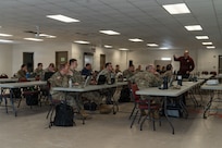 Pennsylvania National Guard Soldiers participate in an Artificial Intelligence 201 class at Fort Indiantown Gap, Pennsylvania, Feb. 11-12, 2026. The course, taught by U.S. Army War College faculty, focused on responsible AI use and practicing critical thinking skills for effective AI prompting. (U.S. Army National Guard photo by Sgt. Kayden Bedwell)