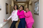 The Internal Medicine Department and other staff members at Walter Reed National Military Medical Center wore pink on Oct. 18, 2024 to draw awareness to Mammography Awareness Day as part of Breast Cancer Awareness Month. (DOD Photo by Christian Lilakos)