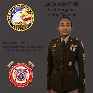 1SG of the Quarter: 1SG Kiera Lowe, Jacksonville Recruiting Battalion, Savannah Recruiting Company.