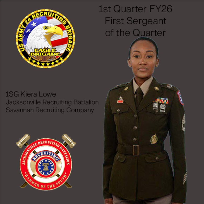 1SG of the Quarter: 1SG Kiera Lowe, Jacksonville Recruiting Battalion, Savannah Recruiting Company.