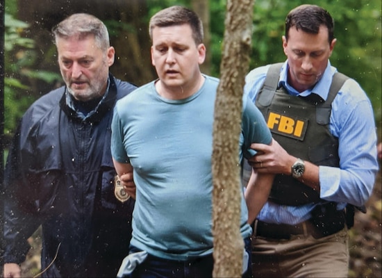 Jonathan Toebbe handcuffed and detained by NCIS and FBI