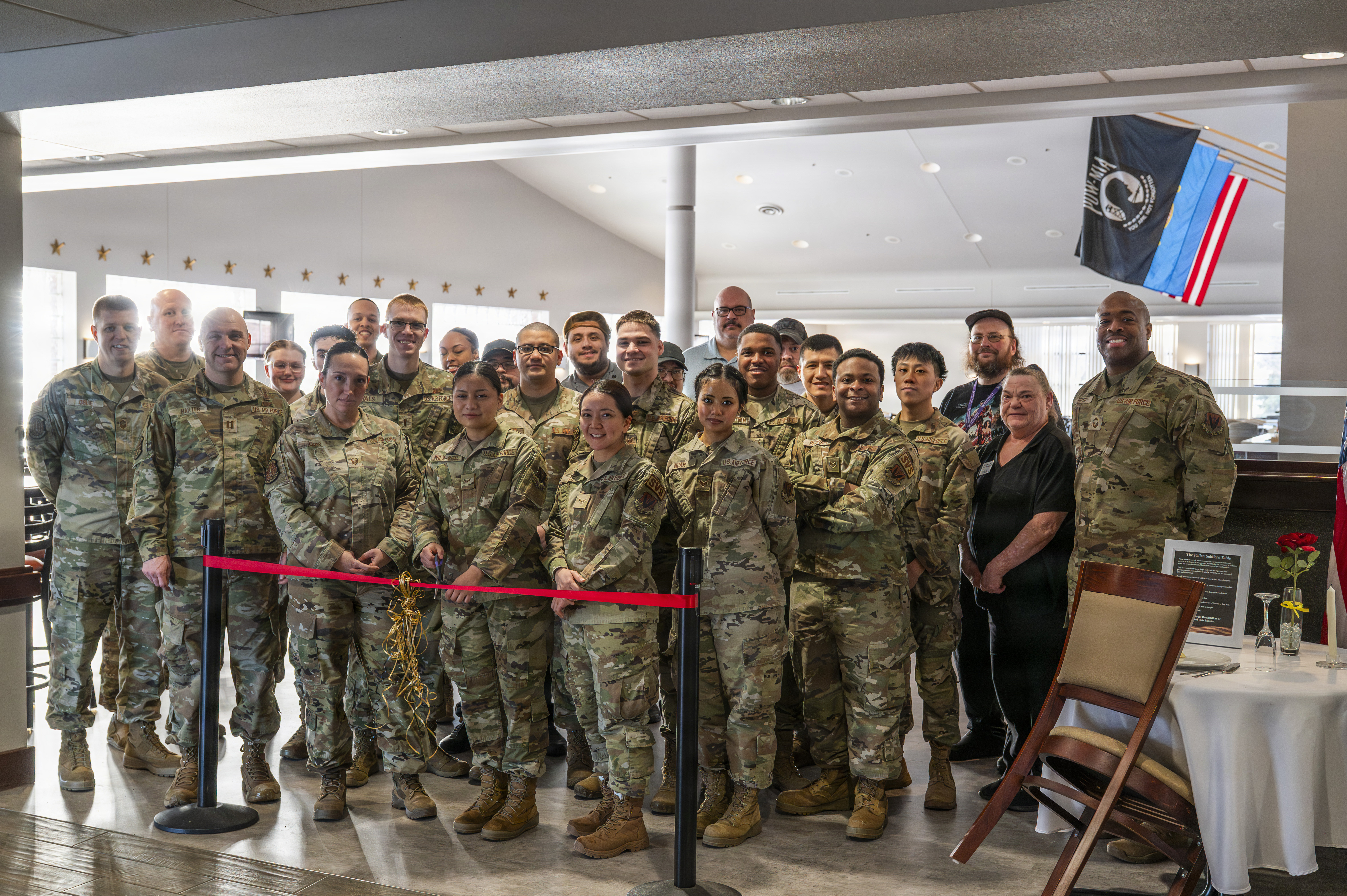 Newly renovated Airey Dining Facility dining room reopens > Grand Forks ...