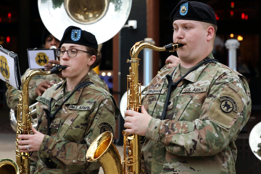 Army Reserve Band performs at the Grand Ole Opry