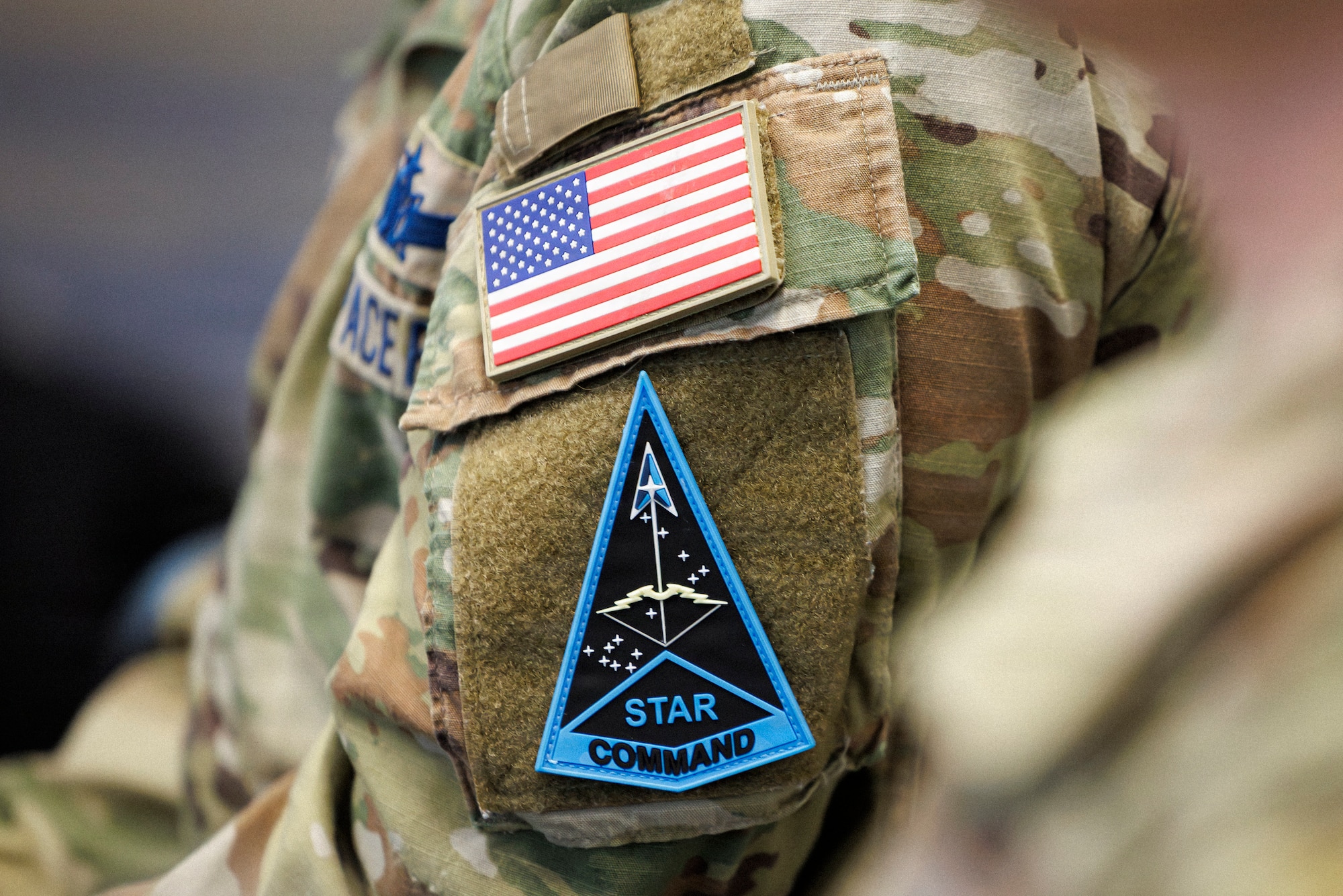 Students in class wearing Space Force uniforms