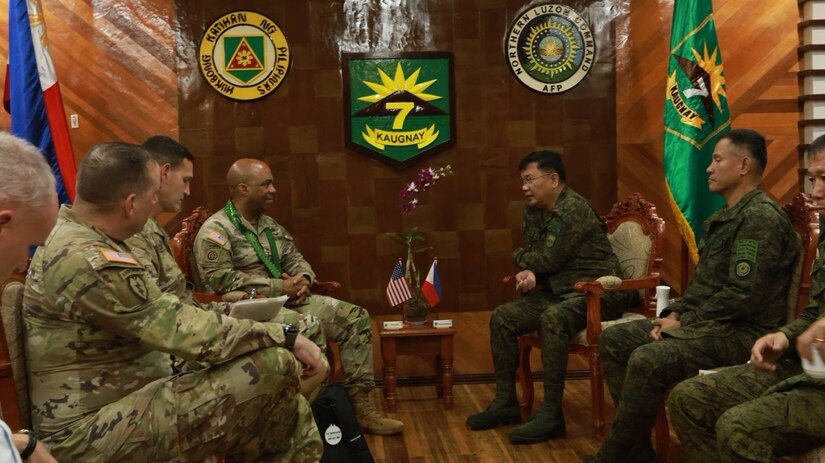 Office call hosted by Maj. Gen. Joseph Norwin D. Pasamonte, the commander of the 7th Infantry (Kaugnay) Division.