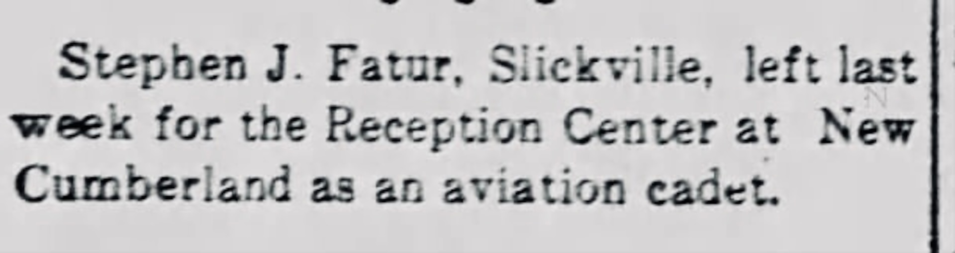 Staff Sgt. Stephen J. Fatur