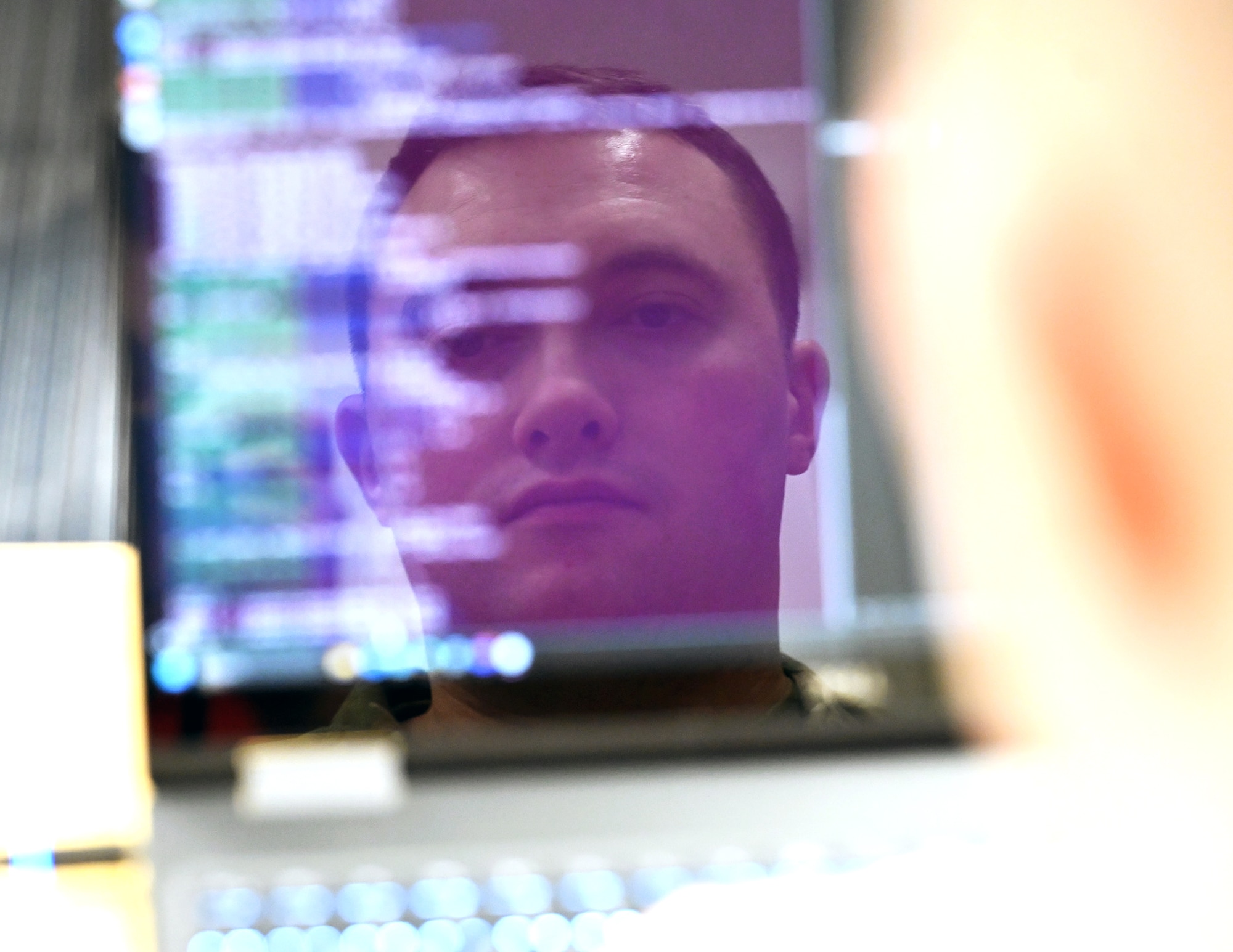 Staff Sgt. Seth Baldwin completes an assignment as part of the Department of the Air Force Portfolio Acquisition Executive for Command, Control, Communications and Battle Management’s first iteration of a training pipeline meant to prepare Airmen for the rigors of software development, here, Feb. 12, 2026. The pipeline includes Airmen software developers from C3BM’s Kessel Run division, Operational Response Team division, and Airspace Mission Planning division’s Conjure branch. The pipeline will provide them with technical knowledge in a range of subjects centered around software development mirroring industry standards and C3BM’s culture. (Official U.S. Air Force photo by Richard Blumenstein)