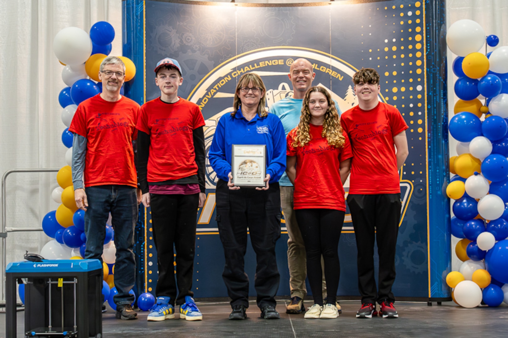 FREDERICKSBURG, Va. – Spotsylvania High School earned the Esprit de Corps award in the 2026 Innovation Challenge @ Dahlgren. The award is given to the team that best exemplifies the best team spirit while working through the challenges and obstacles of the competition. (Dave Ellis/NSWCDD Photo)