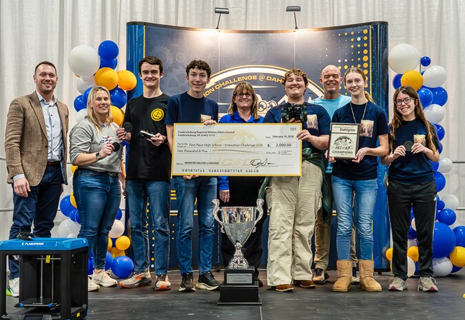 FREDERICKSBURG, Va. – Fredericksburg Christian School won first place in the high school category of the 2026 Innovation Challenge @ Dahlgren. The two-day event held at the Fredericksburg Convention Center featured 30 teams from middle and high schools from across the Fredericksburg region. (Dave Ellis/NSWCDD Photo)