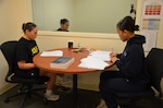 Mental Health Technician (MHT) students Spc. Nancy Hernandez (left) and Hospitalman Nicole Faye Salvado (right) conduct a mock counseling session while their classmates and instructor observe through the one-way mirror. Military MHTs serve a critical role within the Military Health System by providing clinical and administrative support to mental health providers that contributes to the readiness and resilience of the Joint Force. Located at the Medical Education and Training Campus on Joint Base San Antonio-Fort Sam Houston, Texas, the MHT course trains Army, Navy, Air Force, and Coast Guard students.