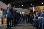 U.S. Airmen from the CMSAF Donald L. Harlow Airman Leadership School class 26 Bravo prepare to receive diplomas during their graduation ceremony at Nationals Park, Washington, D.C., Feb. 12, 2026. ALS is the first level of enlisted professional military education in the Air Force that focuses on developing leadership and communication skills while also developing military professionalism. 
(U.S. Air Force photo by Airman 1st Class Mauricio Hidalgo)
