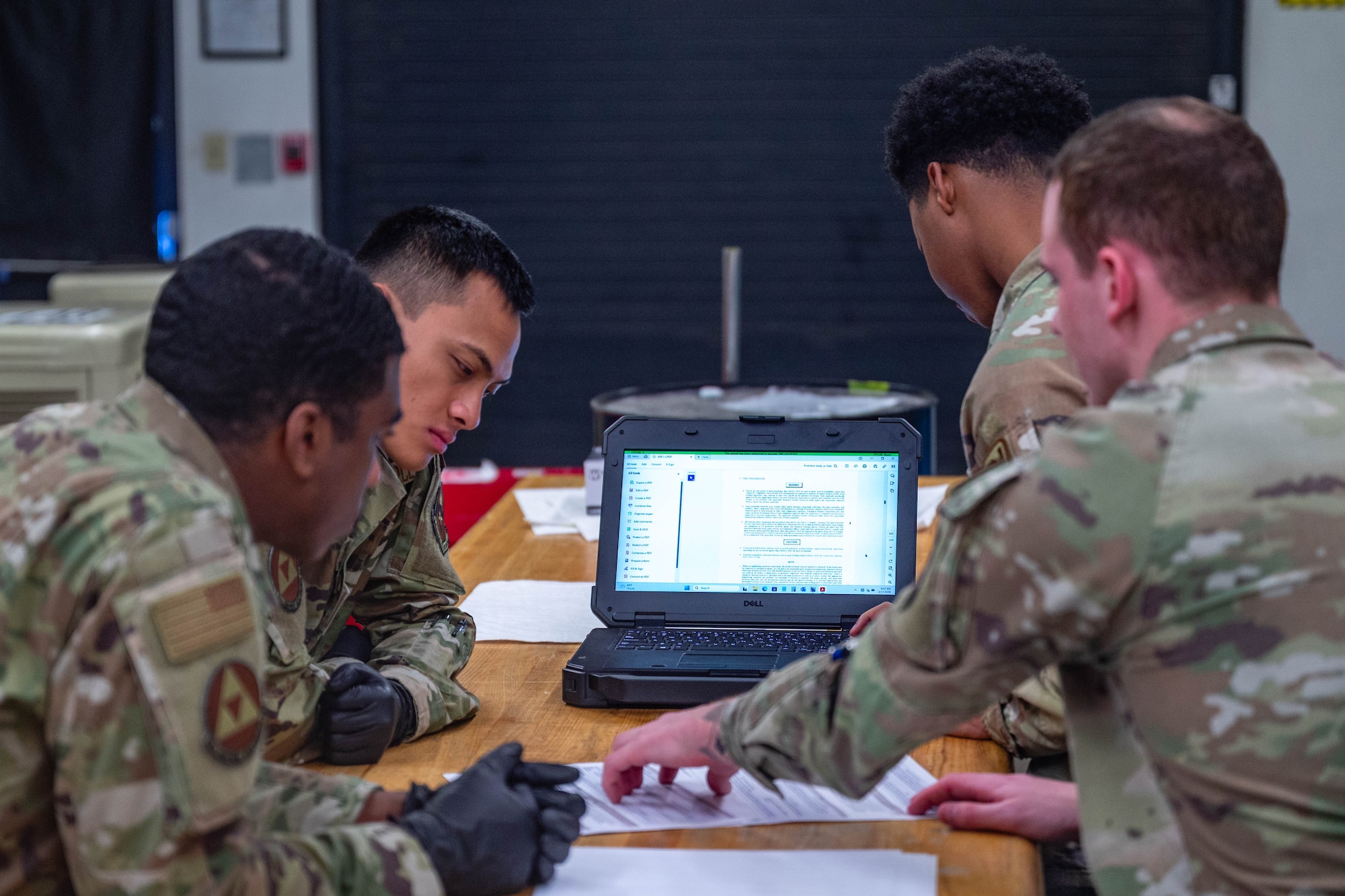 U.S. Air Force 56th Equipment Maintenance Squadron non-destructive inspection Airmen, prepare for an inspection, Feb. 17, 2026, at Luke Air Force Base, Arizona.