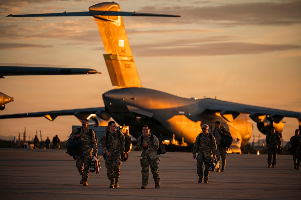 Airman walking on flightline