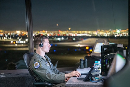Airman in watch tower