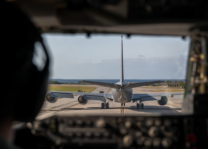 KC-135 sitting on flightline