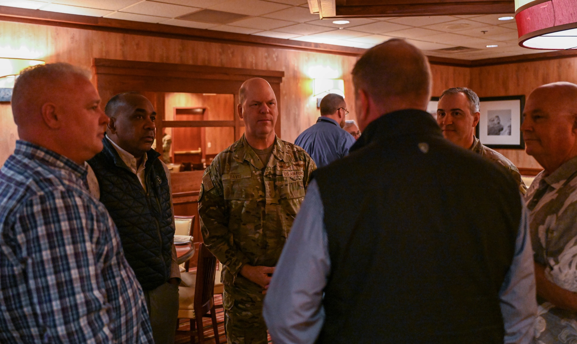 U.S. Air Force Gen. S.L. Davis, commander of Air Force Global Strike Command, speaks with civic leaders during a community luncheon in Rapid City, S.D., as part of his visit to Ellsworth Air Force, S.D., Feb. 18, 2026.