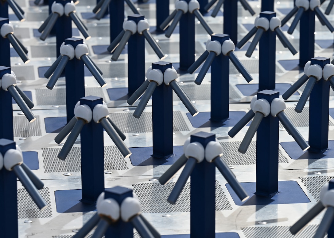 Antennas attached to at a commercial radar facility in Pearce, Arizona, Feb. 17, 2026. U.S. Space Forces Southern Guardians visited the site to evaluate commercially available radar capabilities and discuss potential opportunities for increased access to space-related data. (U.S. Air Force photo by Staff Sgt. Abbey Rieves)