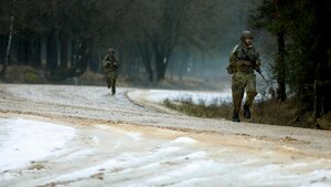 Soldiers maneuvering the battlefield during Combined Resolve