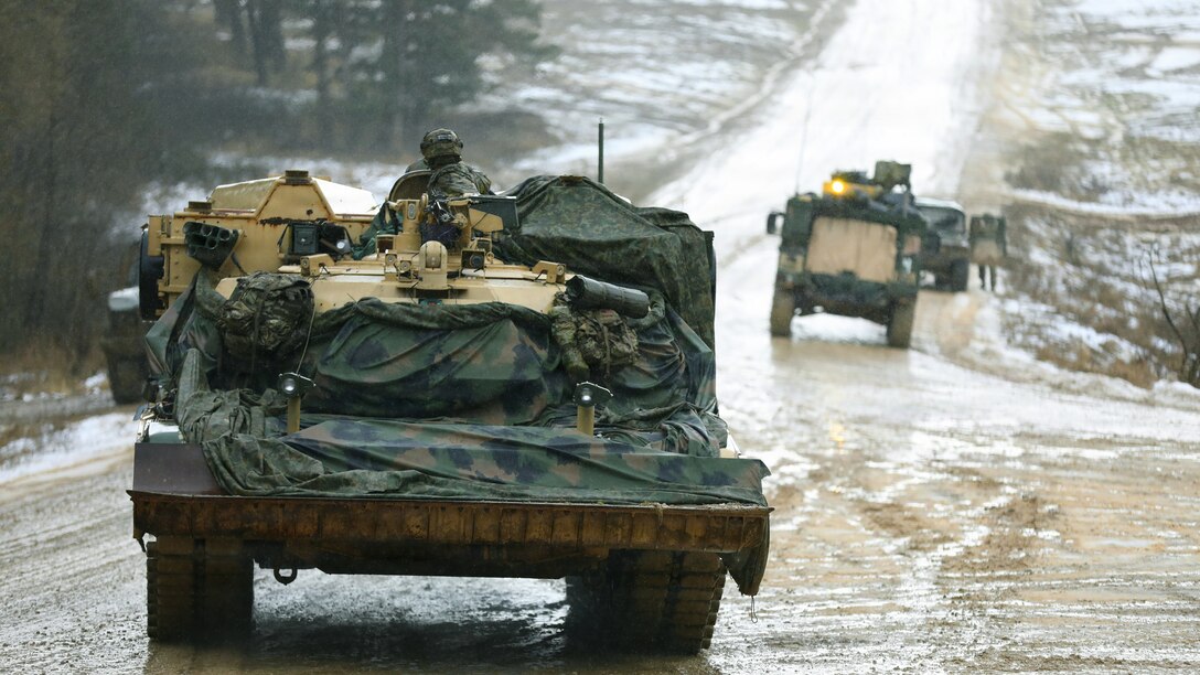 Assault Breacher Vehicle maneuvers the battlefield